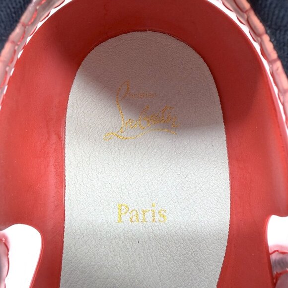 Christian Louboutin Arpoador Navy Blue Suede Sock Sneakers Size 37 US 7 Women's - Picture 14 of 16